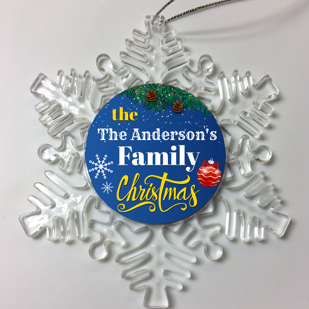 Personalized Christmas Ornament Round