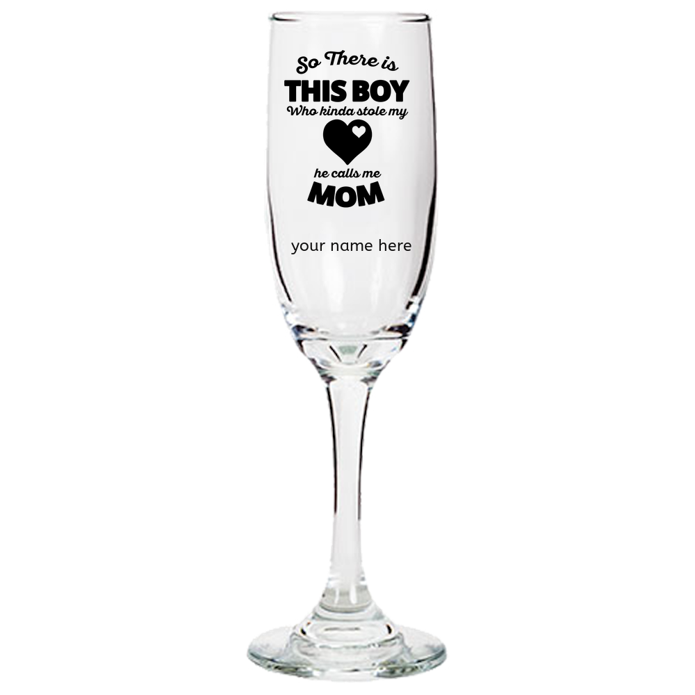 So Ther Is - Champagne Flute Laser Etched - Personalization
