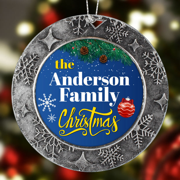 Personalized Christmas Ornament Round