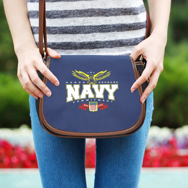 Navy Saddle Bag