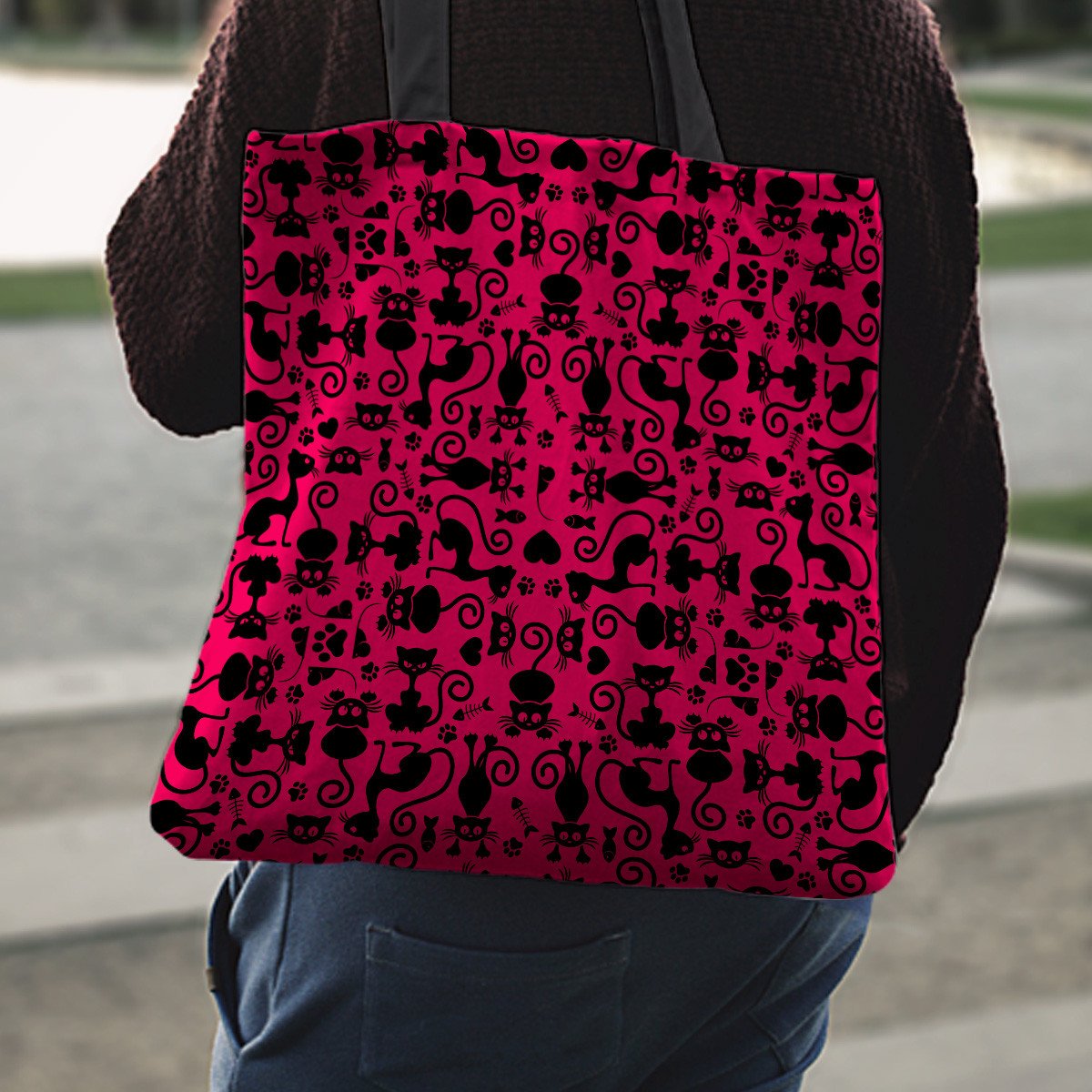 Cats Pink Tote Bag